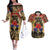 Australia and New Zealand ANZAC Day Couples Matching Off The Shoulder Long Sleeve Dress and Hawaiian Shirt Kangaroo and Kiwi Bird Soldier-Honor and Remember Vintage Style