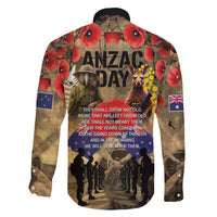 Australia and New Zealand ANZAC Day Family Matching Off The Shoulder Long Sleeve Dress and Hawaiian Shirt Kangaroo and Kiwi Bird Soldier-Honor and Remember Vintage Style LT03 - Polynesian Pride