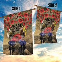 Australia and New Zealand ANZAC Day Garden Flag Kangaroo and Kiwi Bird Soldier-Honor and Remember Vintage Style LT03 - Polynesian Pride
