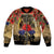 Australia and New Zealand ANZAC Day Sleeve Zip Bomber Jacket Kangaroo and Kiwi Bird Soldier-Honor and Remember Vintage Style
