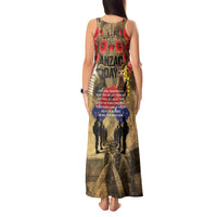 Australia and New Zealand ANZAC Day Tank Maxi Dress Kangaroo and Kiwi Bird Soldier-Honor and Remember Vintage Style LT03 - Polynesian Pride