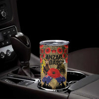 Australia and New Zealand ANZAC Day Tumbler Cup Kangaroo and Kiwi Bird Soldier-Honor and Remember Vintage Style LT03 - Polynesian Pride