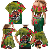 Cook Islands ANDAC Day Family Matching Mermaid Dress and Hawaiian Shirt Honor and Remember Soliders-Forever in My Thoughts Grunge Style LT03 - Polynesian Pride