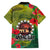 Cook Islands ANDAC Day Family Matching Off Shoulder Short Dress and Hawaiian Shirt Honor and Remember Soliders-Forever in My Thoughts Grunge Style