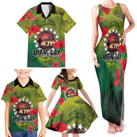 Cook Islands ANDAC Day Family Matching Tank Maxi Dress and Hawaiian Shirt Honor and Remember Soliders-Forever in My Thoughts Grunge Style LT03 - Polynesian Pride