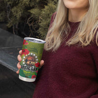 Cook Islands ANDAC Day Tumbler Cup Honor and Remember Soliders-Forever in My Thoughts Grunge Style