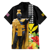Hawaii King Kamehameha Day Family Matching Tank Maxi Dress and Hawaiian Shirt Kanaka Maoli Hibiscus Flower and Kakau Pattern LT03 - Polynesian Pride