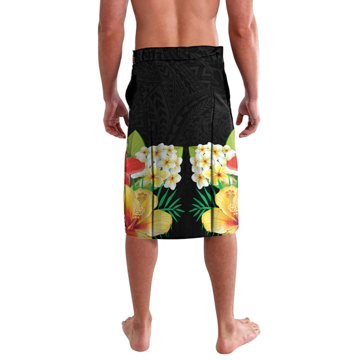 Hawaii King Kamehameha Day Lavalava Kanaka Maoli Hibiscus Flower and Kakau Pattern