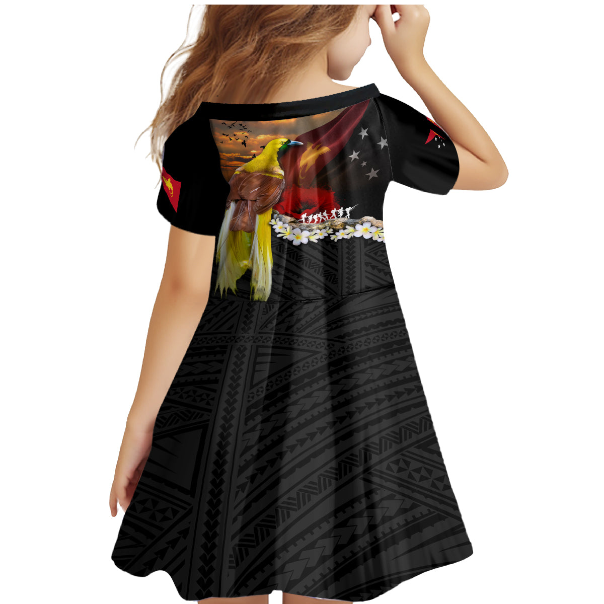 Papua New Guinea Remembrance Day Family Matching Mermaid Dress and Hawaiian Shirt Bird of Paradise Plumeria Flower and Polynesian Pattern LT03 - Polynesian Pride