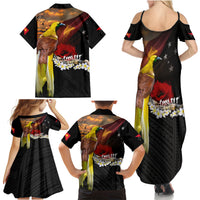 Papua New Guinea Remembrance Day Family Matching Summer Maxi Dress and Hawaiian Shirt Bird of Paradise Plumeria Flower and Polynesian Pattern LT03 - Polynesian Pride