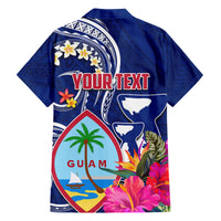 Personalised Guam Liberation Family Matching Tank Maxi Dress and Hawaiian Shirt Latte Stone and Guahan Seal Jungle Flower LT03 - Polynesian Pride