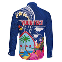 Personalised Guam Liberation Family Matching Tank Maxi Dress and Hawaiian Shirt Latte Stone and Guahan Seal Jungle Flower LT03 - Polynesian Pride
