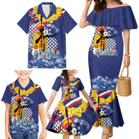 Hawaii King Kamehameha Day Family Matching Mermaid Dress and Hawaiian Shirt Lei Sea Waves Polynesian Tapa Pattern LT03 - Polynesian Pride