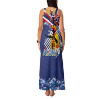 Hawaii King Kamehameha Day Family Matching Tank Maxi Dress and Hawaiian Shirt Lei Sea Waves Polynesian Tapa Pattern LT03 - Polynesian Pride