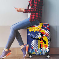 Hawaii King Kamehameha Day Luggage Cover Lei Sea Waves Polynesian Tapa Pattern LT03 - Polynesian Pride