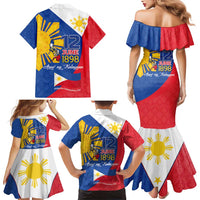 Philippines Independence Day Family Matching Mermaid Dress and Hawaiian Shirt Araw ng Kalayaan Polynesian Sun and YAKAN Pattern LT03 - Polynesian Pride