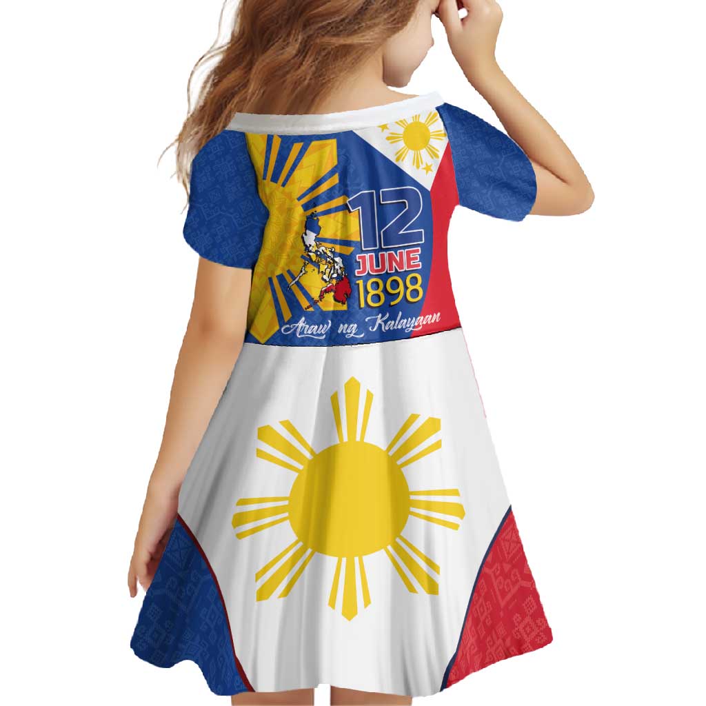 Philippines Independence Day Family Matching Off Shoulder Maxi Dress and Hawaiian Shirt Araw ng Kalayaan Polynesian Sun and YAKAN Pattern LT03 - Polynesian Pride