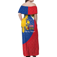 Philippines Independence Day Family Matching Off Shoulder Maxi Dress and Hawaiian Shirt Araw ng Kalayaan Polynesian Sun and YAKAN Pattern LT03 - Polynesian Pride