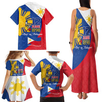 Philippines Independence Day Family Matching Tank Maxi Dress and Hawaiian Shirt Araw ng Kalayaan Polynesian Sun and YAKAN Pattern LT03 - Polynesian Pride