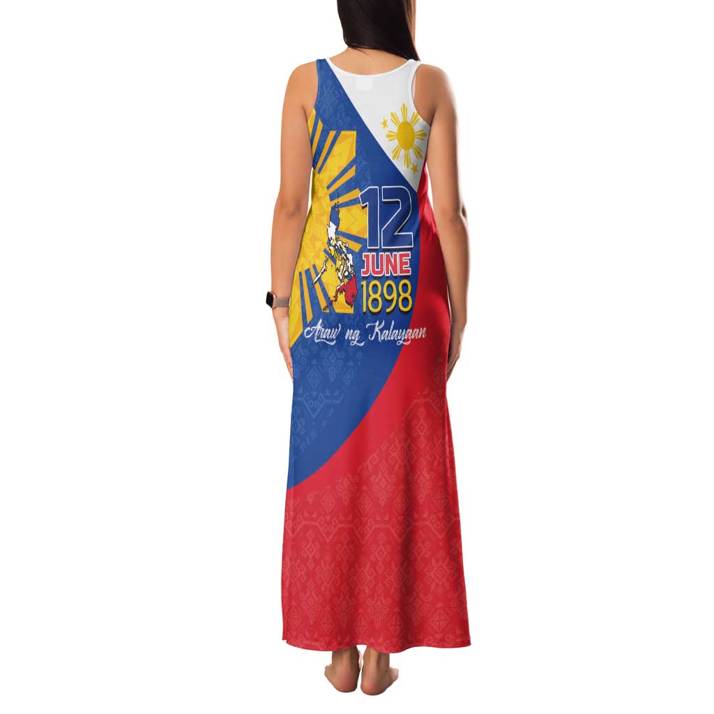 Philippines Independence Day Family Matching Tank Maxi Dress and Hawaiian Shirt Araw ng Kalayaan Polynesian Sun and YAKAN Pattern LT03 - Polynesian Pride