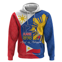Philippines Independence Day Hoodie Araw ng Kalayaan Polynesian Sun and YAKAN Pattern LT03 Pullover Hoodie Blue - Polynesian Pride