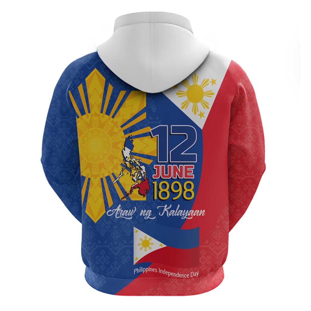 Philippines Independence Day Hoodie Araw ng Kalayaan Polynesian Sun and YAKAN Pattern LT03 - Polynesian Pride