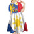 Philippines Independence Day Kid Short Sleeve Dress Araw ng Kalayaan Polynesian Sun and YAKAN Pattern