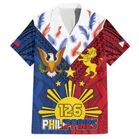 Philippines Independence Day 126th Anniversary Family Matching Long Sleeve Bodycon Dress and Hawaiian Shirt Polynesian Pattern National Flag Style LT03 Dad's Shirt - Short Sleeve Red - Polynesian Pride