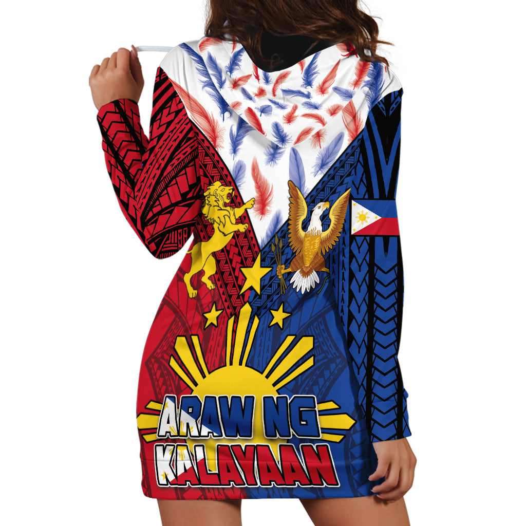 Philippines Independence Day 126th Anniversary Hoodie Dress Polynesian Pattern National Flag Style LT03 - Polynesian Pride