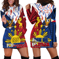 Philippines Independence Day 126th Anniversary Hoodie Dress Polynesian Pattern National Flag Style LT03 - Polynesian Pride