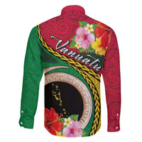 Vanuatu Tribal Boar Tusk Family Matching Mermaid Dress and Hawaiian Shirt Tropical Plants with Namele and Melanesian Pattern LT03 - Polynesian Pride
