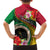 Vanuatu Tribal Boar Tusk Family Matching Off Shoulder Maxi Dress and Hawaiian Shirt Tropical Plants with Namele and Melanesian Pattern