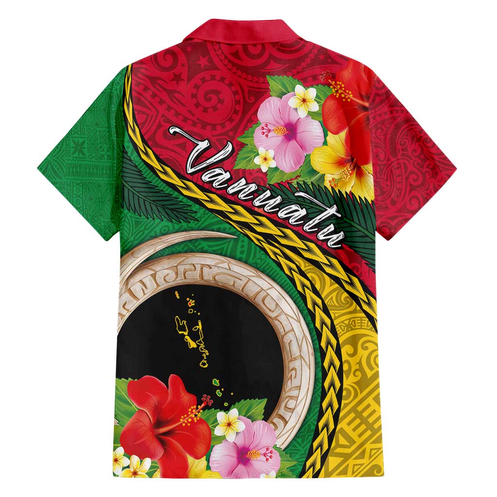Vanuatu Tribal Boar Tusk Family Matching Off Shoulder Maxi Dress and Hawaiian Shirt Tropical Plants with Namele and Melanesian Pattern LT03 - Polynesian Pride