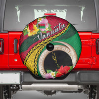 Vanuatu Tribal Boar Tusk Spare Tire Cover Tropical Plants with Namele and Melanesian Pattern LT03 - Polynesian Pride