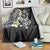 Hawaiian Plumeria Turtles Blanket Polynesian Art Tattoo