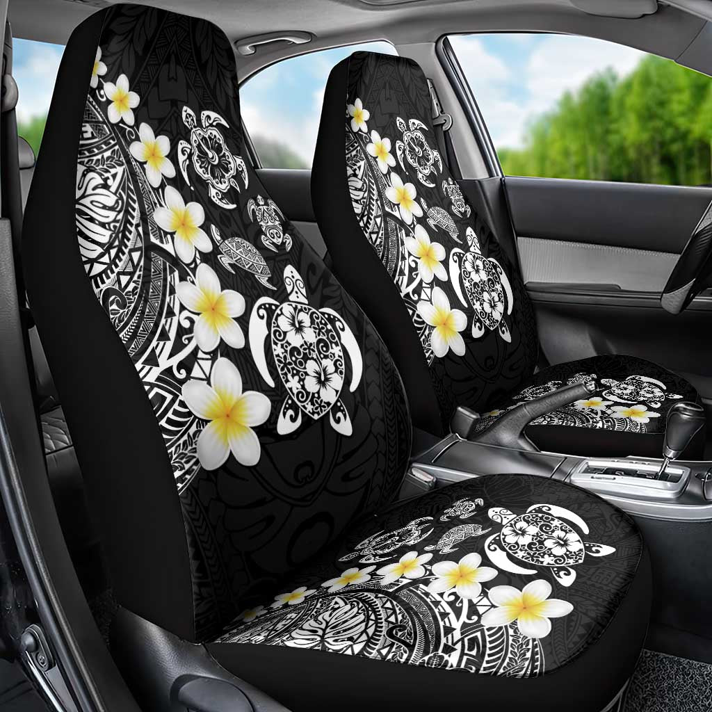 Hawaiian Plumeria Turtles Car Seat Cover Polynesian Art Tattoo LT03 - Polynesian Pride