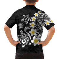 Hawaiian Plumeria Turtles Family Matching Tank Maxi Dress and Hawaiian Shirt Polynesian Art Tattoo LT03 - Polynesian Pride