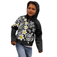 Hawaiian Plumeria Turtles Kid Hoodie Polynesian Art Tattoo LT03 - Polynesian Pride
