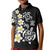 Hawaiian Plumeria Turtles Kid Polo Shirt Polynesian Art Tattoo