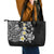 Hawaiian Plumeria Turtles Leather Tote Bag Polynesian Art Tattoo