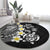 Hawaiian Plumeria Turtles Round Carpet Polynesian Art Tattoo