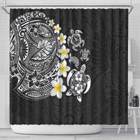 Hawaiian Plumeria Turtles Shower Curtain Polynesian Art Tattoo LT03 - Polynesian Pride