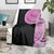 Samoan Art Tattoo Polynesian Pattern Blanket Pink Out Color