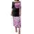 Samoan Art Tattoo Polynesian Pattern Family Matching Puletasi and Hawaiian Shirt Pink Out Color
