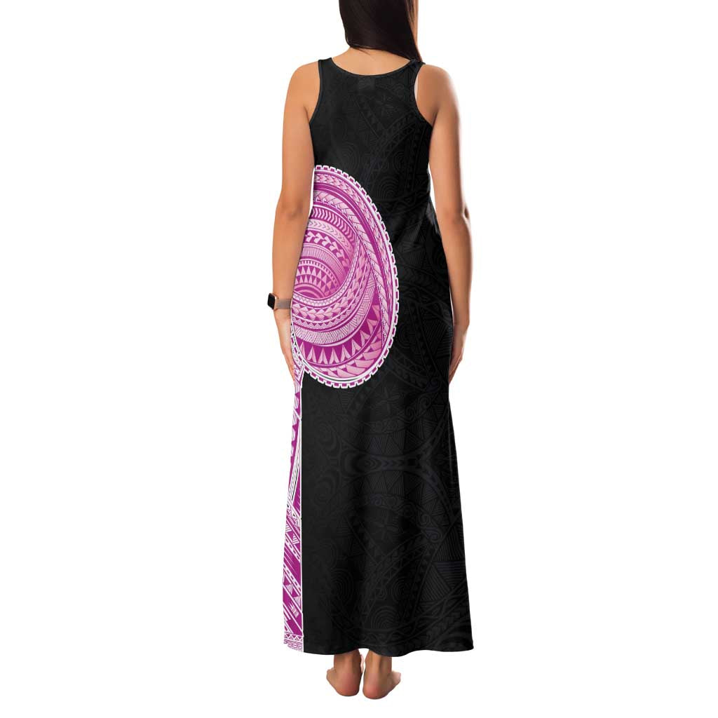Samoan Art Tattoo Polynesian Pattern Family Matching Tank Maxi Dress and Hawaiian Shirt Pink Out Color LT03 - Polynesian Pride