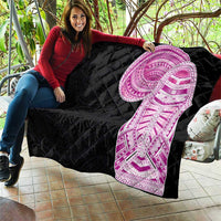 Samoan Art Tattoo Polynesian Pattern Quilt Pink Out Color