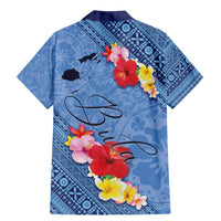 Bula Fiji Hibiscus and Plumeria Flowers Family Matching Mermaid Dress and Hawaiian Shirt Tapa Tattoo Polynesian Pattern LT03 - Polynesian Pride