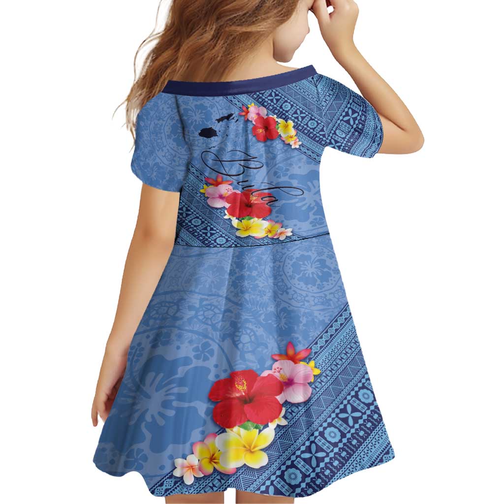 Bula Fiji Hibiscus and Plumeria Flowers Family Matching Summer Maxi Dress and Hawaiian Shirt Tapa Tattoo Polynesian Pattern LT03 - Polynesian Pride