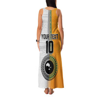 Custom Fiji and Australia Rugby Family Matching Tank Maxi Dress and Hawaiian Shirt Aboriginal and Fijian Masi Pattern LT03 - Polynesian Pride