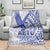 Samoa Pago Pago Aeto Blanket Wingstyle Blue-White Color - Polynesian Pride